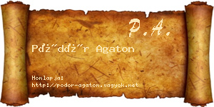 Pödör Agaton névjegykártya